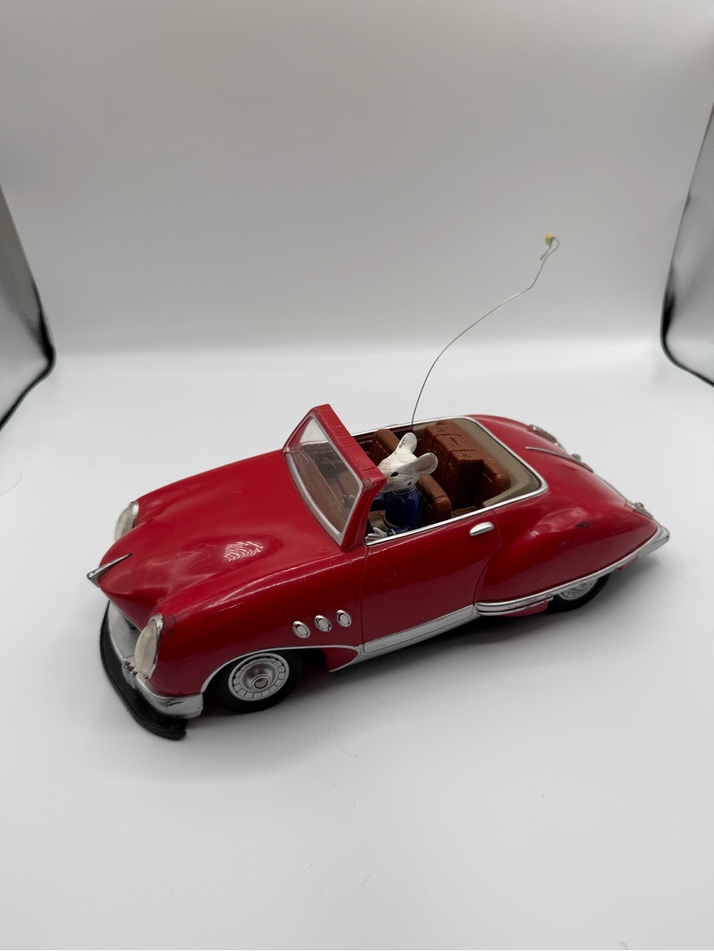 Red Convertible Toy Car with Rabbit Driver - Classic Kids Vehicle
